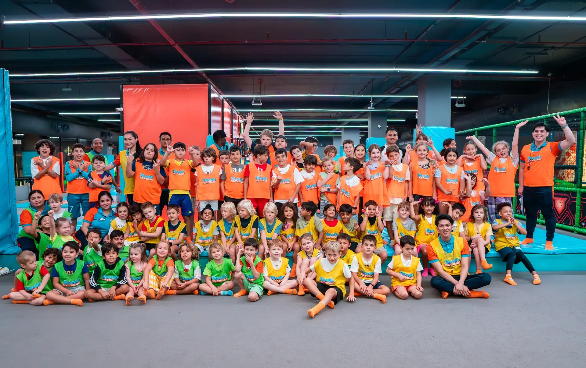 Kids at Trampo winter camp